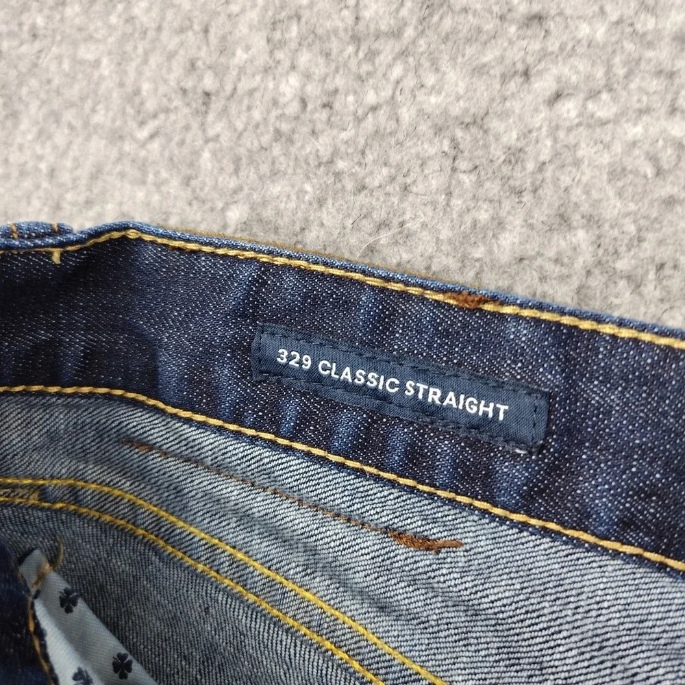 Lucky Brand Jeans Mens 40x30 329 Classic Straight Dark Wash Stretch EUC